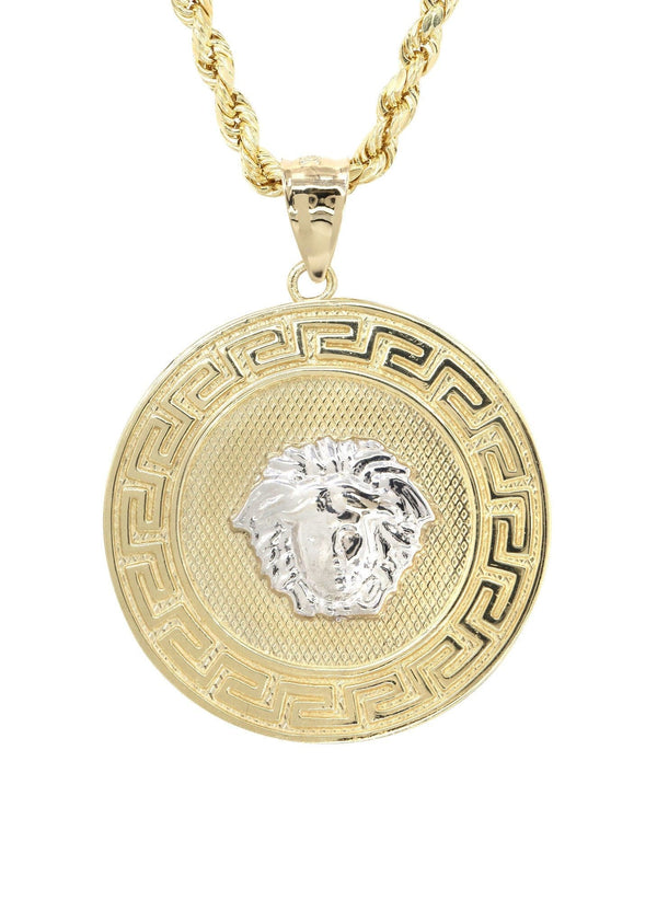 10K Yellow Gold Medusa Style Necklace | Appx. 18.4 Grams