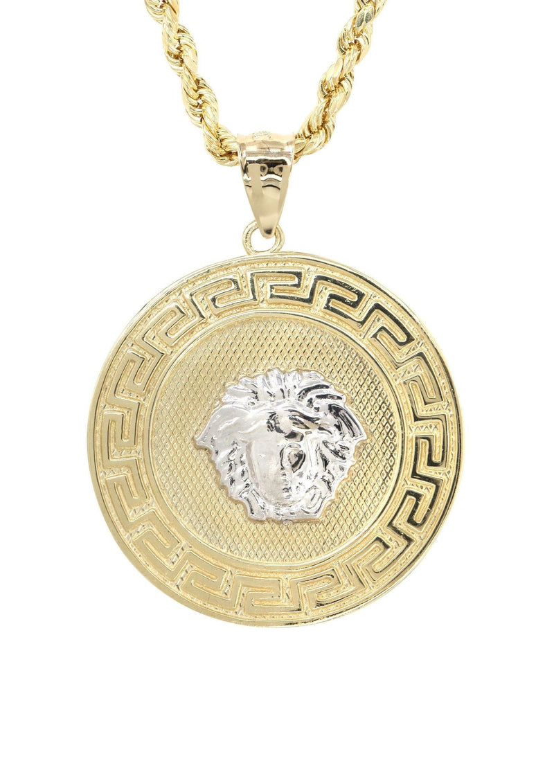 10K Yellow Gold Medusa Style Necklace | Appx. 18.4 Grams