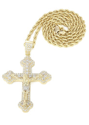 10K Yellow Gold Cross /Crucifix Necklace | Appx. 17.9 Grams
