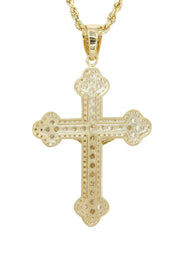 10K Yellow Gold Cross /Crucifix Necklace | Appx. 17.9 Grams