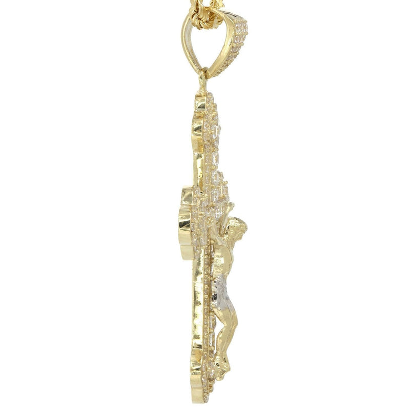 10K Yellow Gold Cross /Crucifix Necklace | Appx. 17.9 Grams