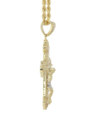 10K Yellow Gold Cross /Crucifix Necklace | Appx. 17.9 Grams