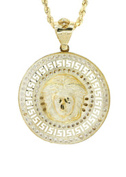 10K Yellow Gold Medusa Style Necklace | Appx. 14.4 Grams