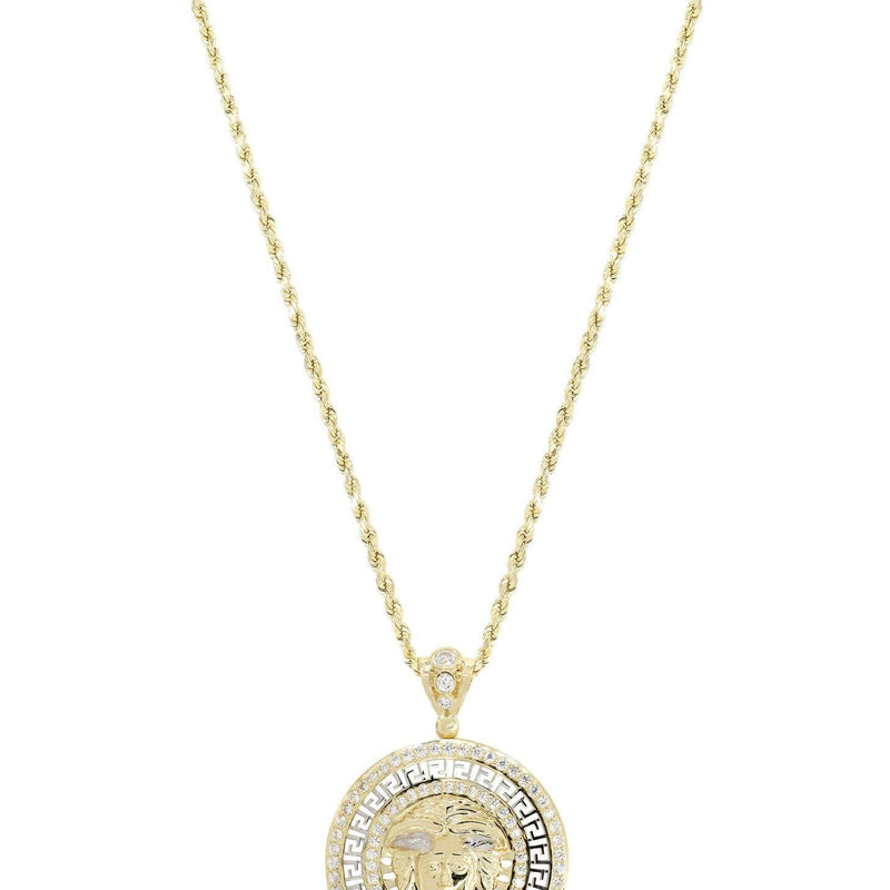 10K Yellow Gold Medusa Style Necklace | Appx. 14.4 Grams