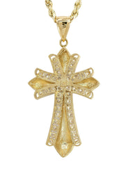 10K Yellow Gold Cross Necklace | Appx. 19 Grams