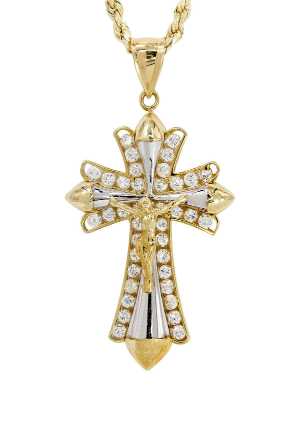 10K Yellow Gold Cross Necklace | Appx. 19 Grams