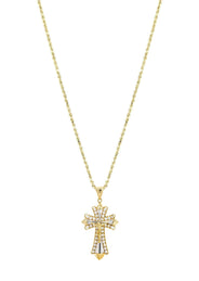 10K Yellow Gold Cross Necklace | Appx. 19 Grams