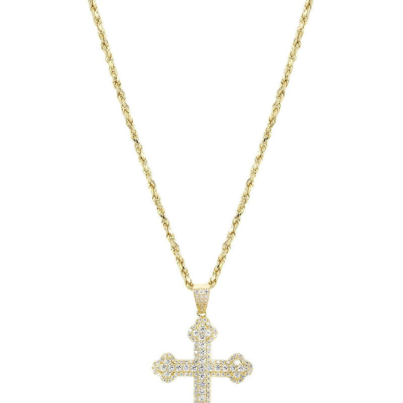 10K Yellow Gold Cross Necklace | Appx. 12.4 Grams