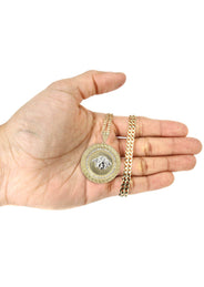 10K Yellow Gold Medusa Style Necklace | Appx. 29.9 Grams