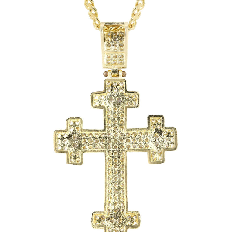 10K Yellow Gold Cross Necklace | Appx. 16.8 Grams