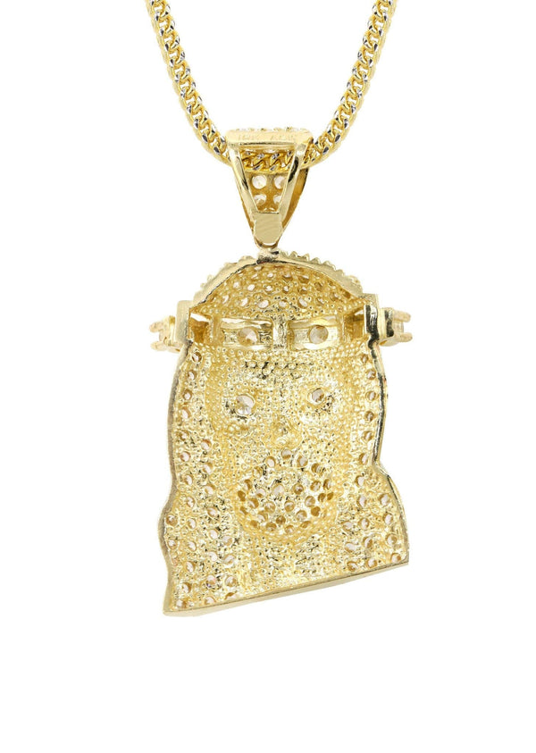 10K Yellow Gold Jesus Piece Chain | Appx. 23.2 Grams