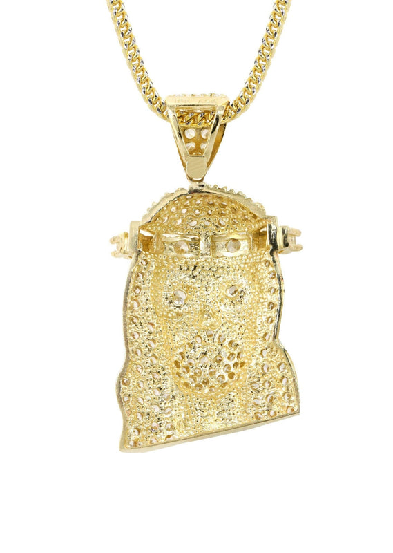 10K Yellow Gold Jesus Piece Chain | Appx. 23.2 Grams