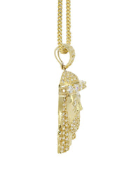 10K Yellow Gold Jesus Piece Chain | Appx. 23.2 Grams