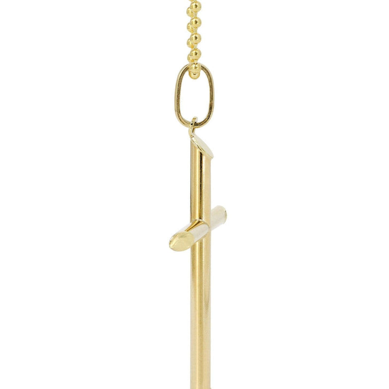 10K Yellow Gold Dog Tag  Cross Necklace | Appx. 8.6 Grams