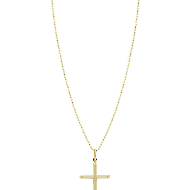 10K Yellow Gold Dog Tag  Cross Necklace | Appx. 8.6 Grams