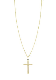 10K Yellow Gold Dog Tag  Cross Necklace | Appx. 8.6 Grams