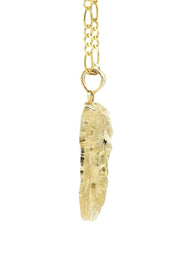 10K Yellow Gold Figaro  Jesus Piece Chain | Appx. 9.6 Grams