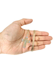 10K Yellow Gold Cross /Crucifix Necklace | Appx. 20.8 Grams