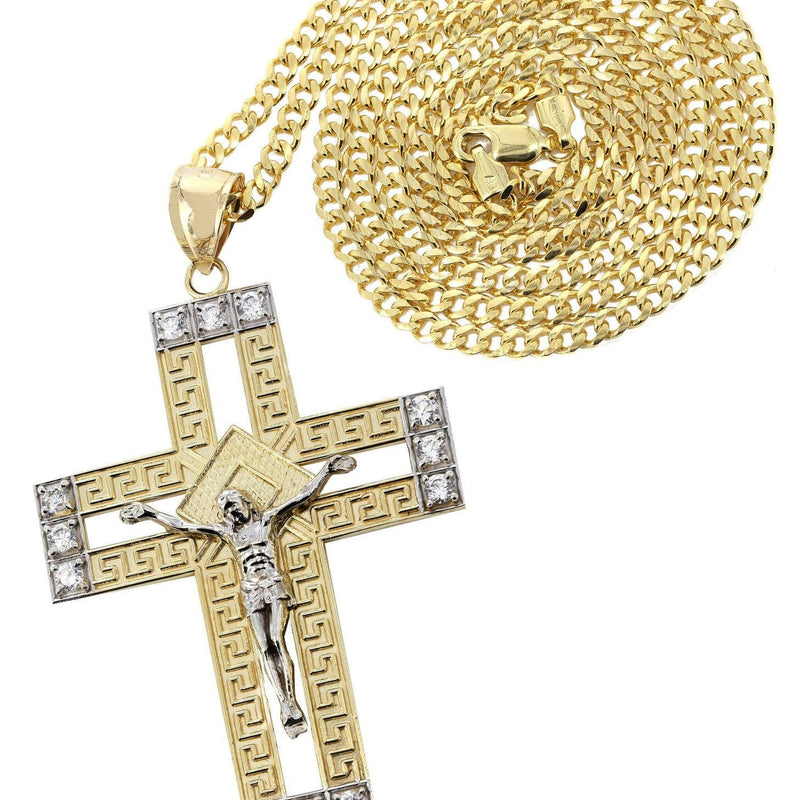 10K Yellow Gold Cross /Crucifix Necklace | Appx. 20.8 Grams