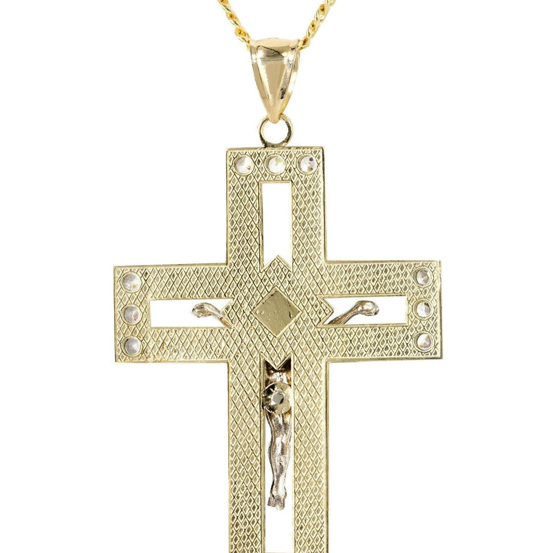 10K Yellow Gold Cross /Crucifix Necklace | Appx. 20.8 Grams
