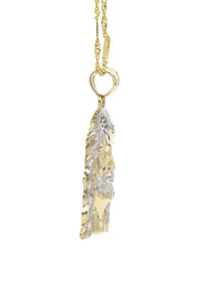 10K Yellow Gold Fancy Link  Jesus Piece Chain | Appx. 6.4 Grams