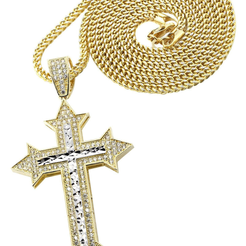 10K Yellow Gold Cross Necklace | Appx. 14.7 Grams