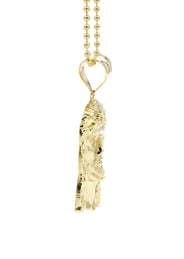 10K Yellow Gold Dog Tag   Jesus Piece Chain | Appx. 8.2 Grams