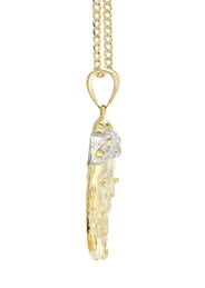 10K Yellow Gold Pave Jesus Piece Chain | Appx. 12.3 Grams