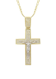 10K Yellow Gold Cross /Crucifix Necklace | Appx. 9.8 Grams