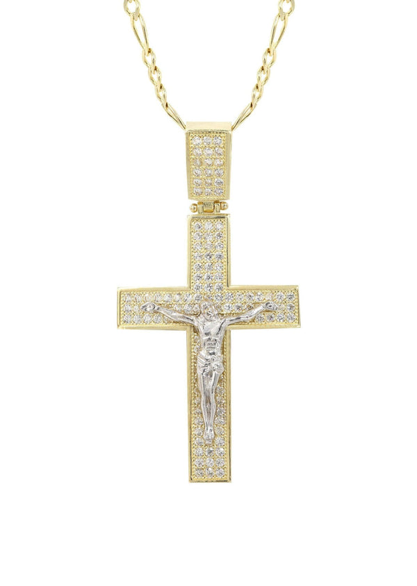 10K Yellow Gold Cross /Crucifix Necklace | Appx. 9.8 Grams