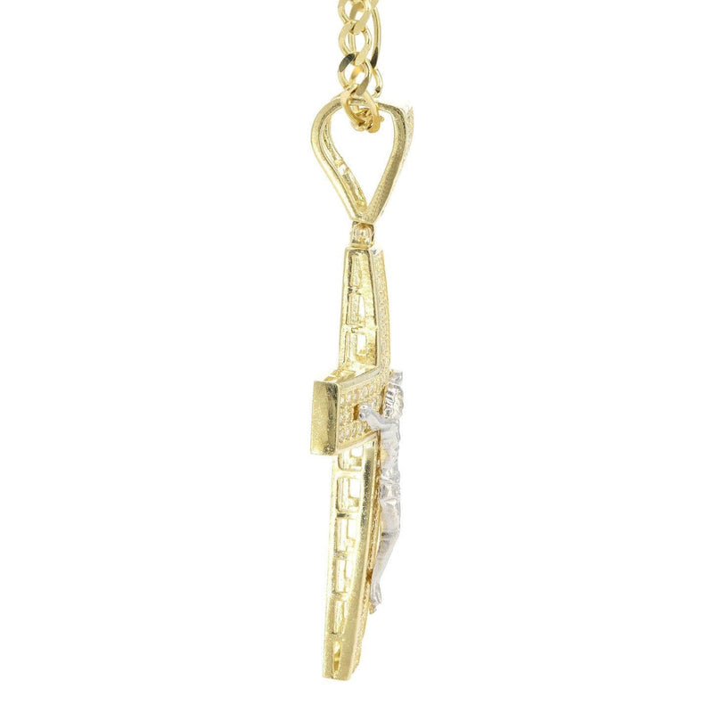 10K Yellow Gold Cross /Crucifix Necklace | Appx. 9.8 Grams