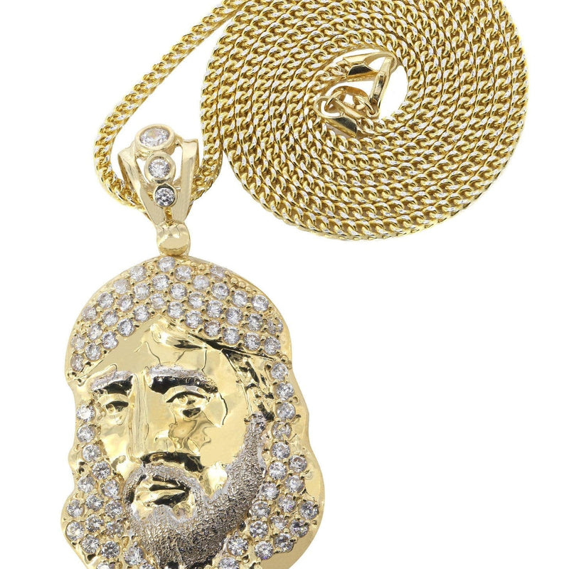 10K Yellow Gold Jesus Piece Chain | Appx. 18.7 Grams