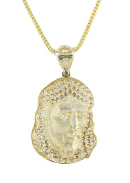 10K Yellow Gold Jesus Piece Chain | Appx. 18.7 Grams