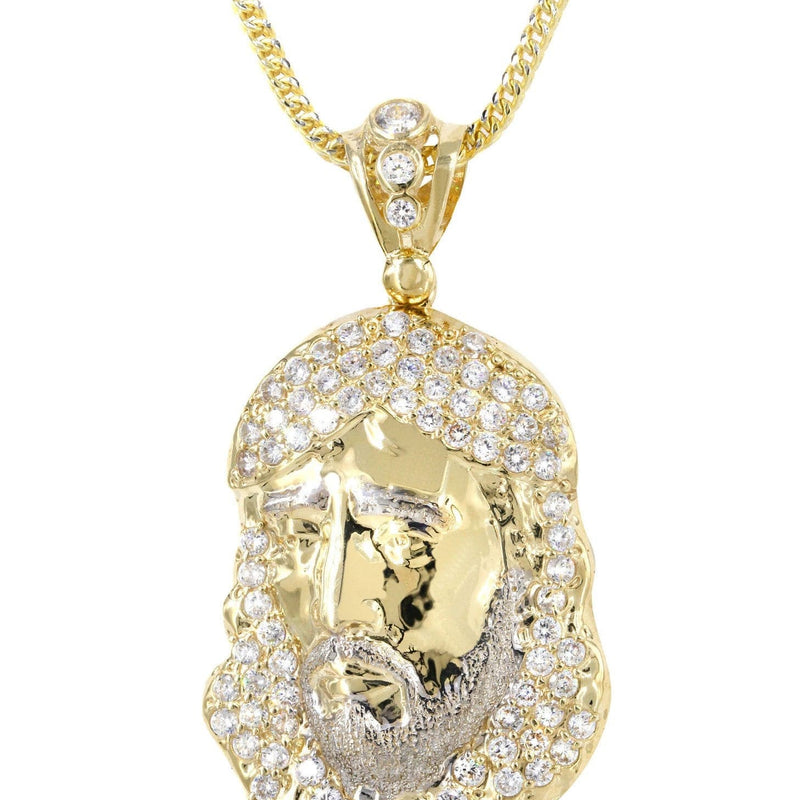 10K Yellow Gold Jesus Piece Chain | Appx. 18.7 Grams