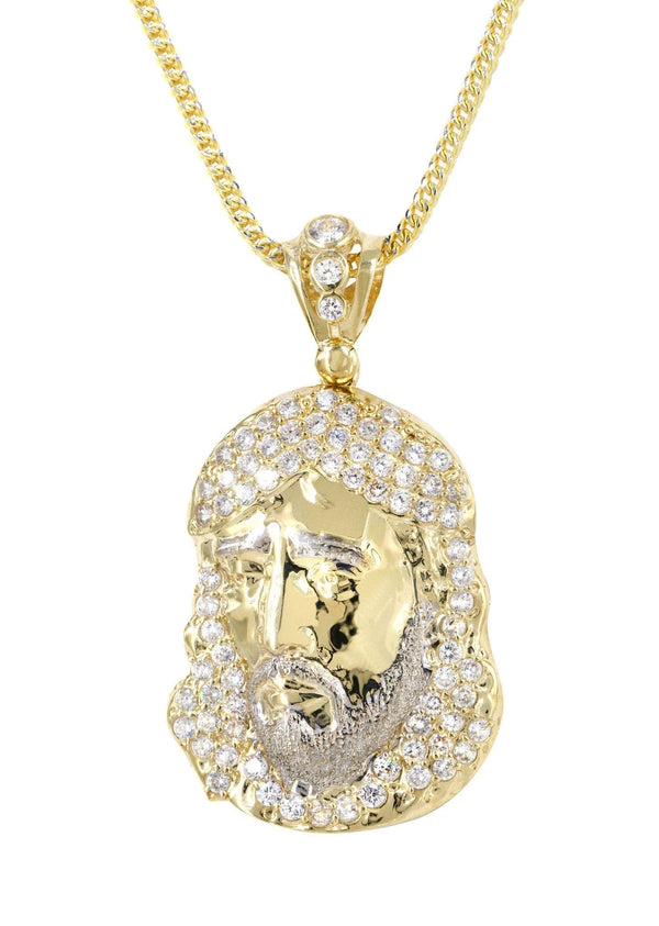 10K Yellow Gold Jesus Piece Chain | Appx. 18.7 Grams