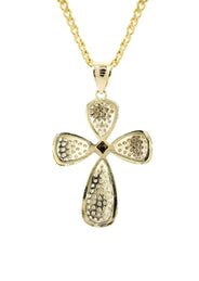 10K Yellow Gold Cross Necklace | Appx. 17.3 Grams