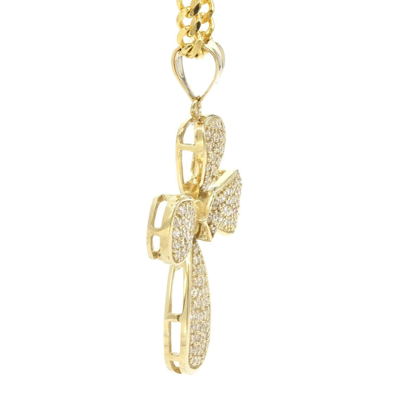10K Yellow Gold Cross Necklace | Appx. 17.3 Grams