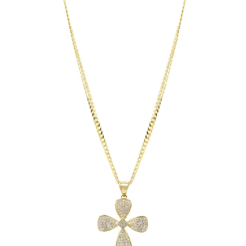 10K Yellow Gold Cross Necklace | Appx. 17.3 Grams