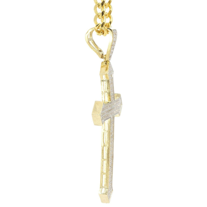 10K Yellow Gold Cross Necklace | Appx. 22.2 Grams