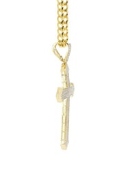 10K Yellow Gold Cross Necklace | Appx. 22.2 Grams