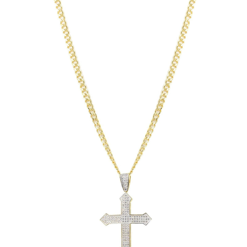 10K Yellow Gold Cross Necklace | Appx. 22.2 Grams