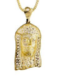 10K Yellow Gold Jesus Piece Chain | Appx. 21.5 Grams