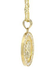 10K Yellow Gold Fancy Link  Jesus Piece Chain | Appx. 5.2 Grams