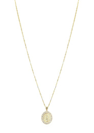 10K Yellow Gold Fancy Link  Jesus Piece Chain | Appx. 5.2 Grams
