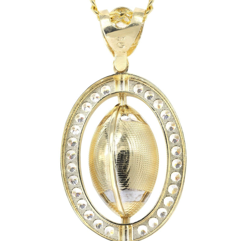10K Yellow Gold Football Necklace | Appx. 43.1 Grams