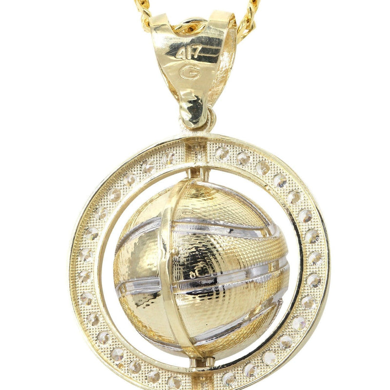 10K Yellow Gold Basketball Necklace | Appx. 21.3 Grams