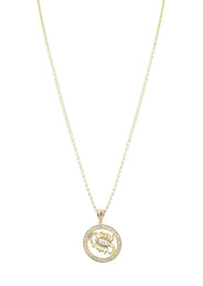 10K Yellow Gold Fancy Link  Scorpio Necklace | Appx. 14.5 Grams