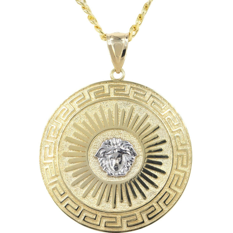 10K Yellow Gold Medusa Style Necklace | Appx. 28.6 Grams