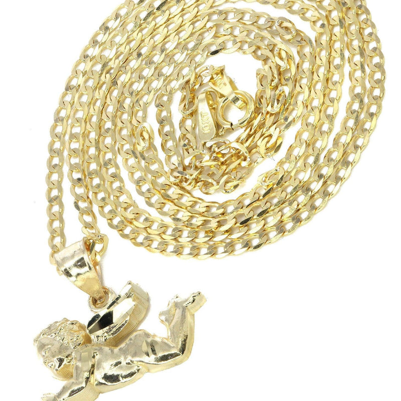 10K Yellow Gold Necklace & Cupid Necklace | Appx. 6.5 Grams