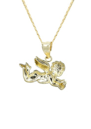 10K Yellow Gold Necklace & Cupid Necklace | Appx. 6.5 Grams
